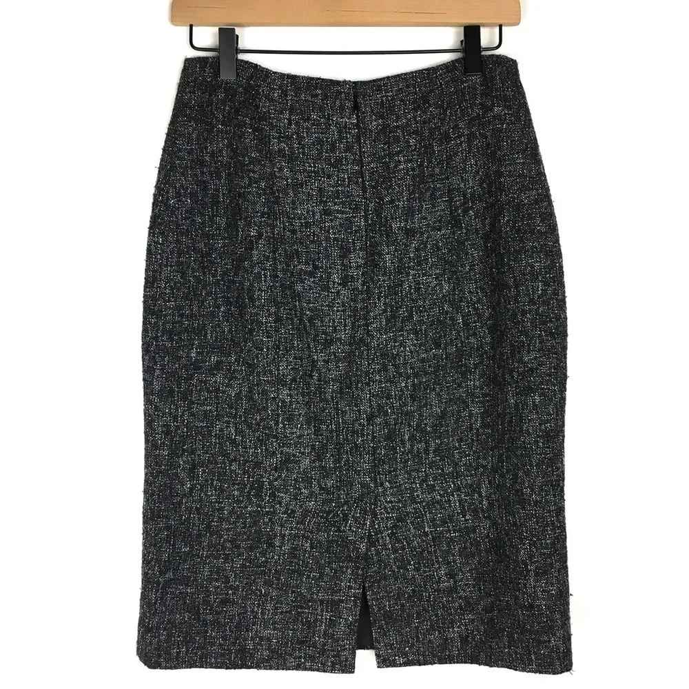 BANANA REPUBLIC Pencil Skirt Wool Tweed Dark Academia Classic Style Size 4